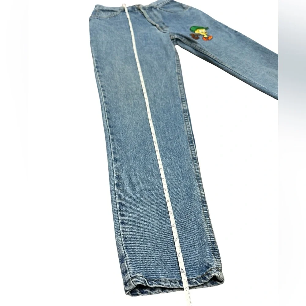 Vintage 90s Looney Tunes Tweety Bird Embroidered Mom Jeans Whooz Blooz 5/6 Y2K - Picture 6 of 12